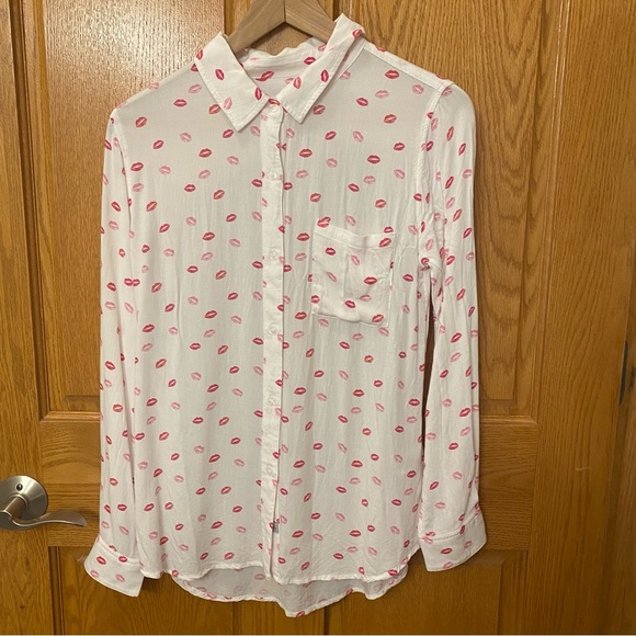 Rails Rosci KISS Me Down Button Down shirt XS - Picture 13 of 16